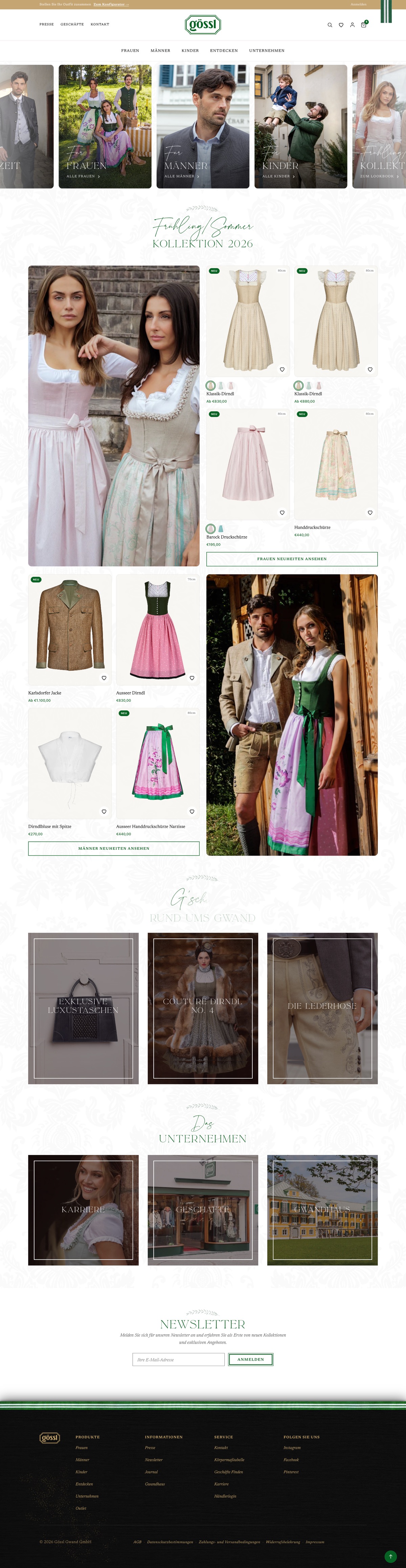 goessl.com storefront on Shopify
