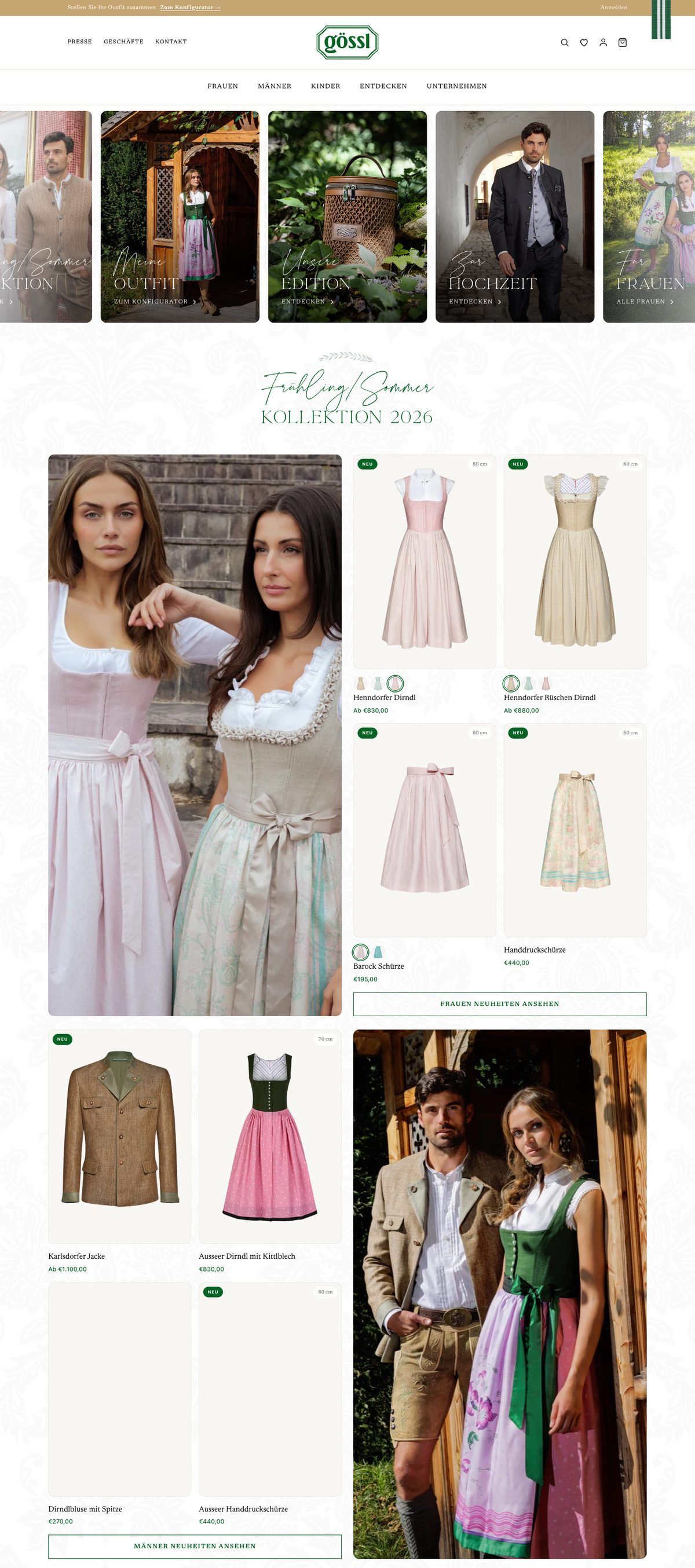 goessl.com storefront on Shopify
