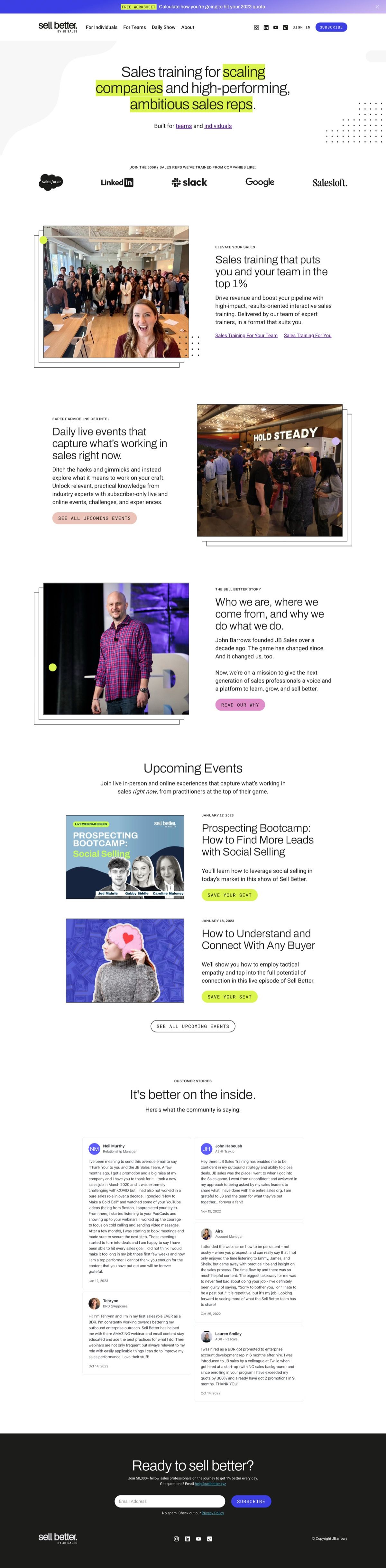 Sellbetter — sales training